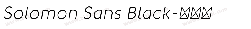 Solomon Sans Black字体转换